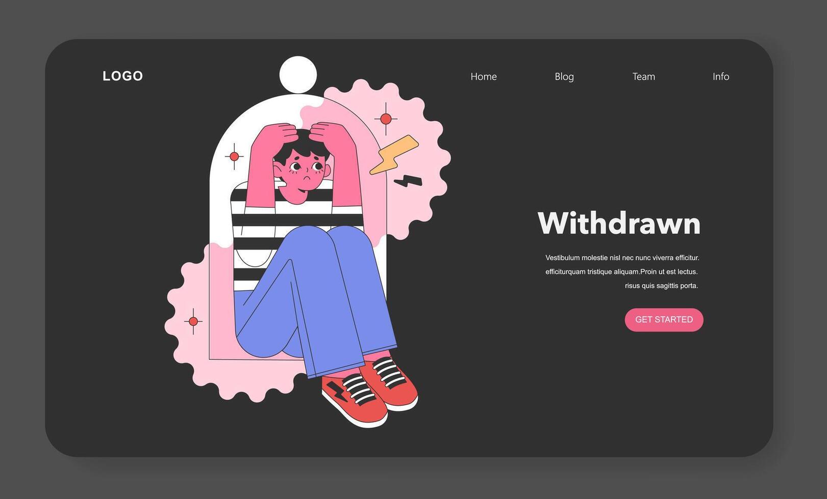 Withdrawn concept. Flat vector illustration