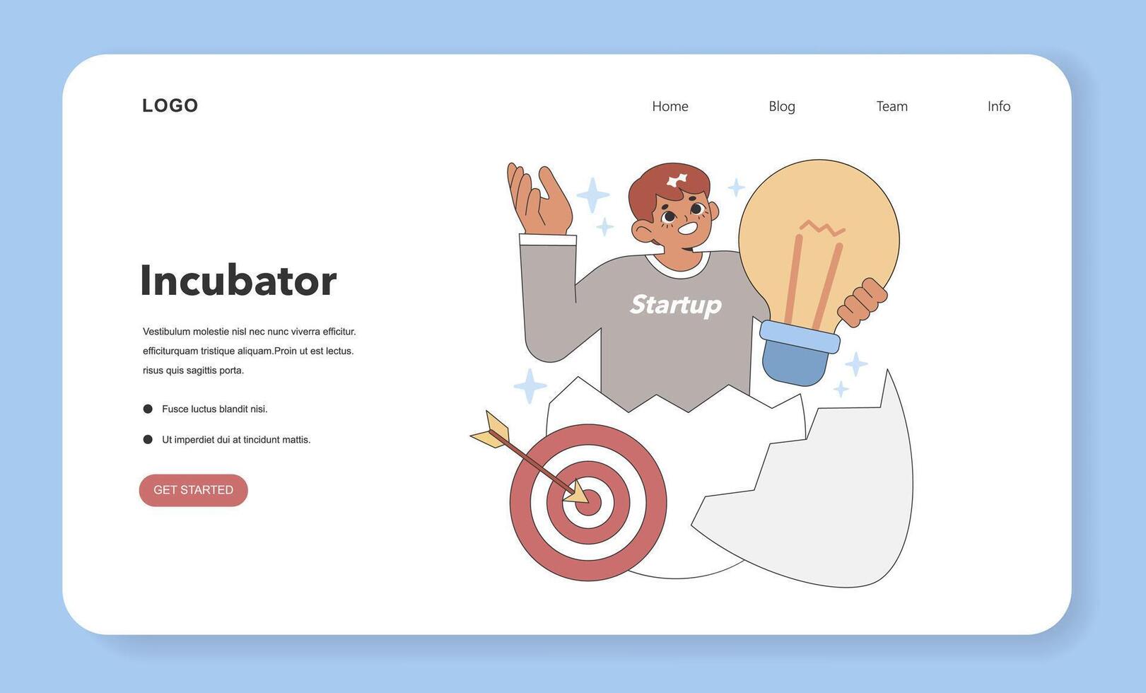 Incubator concept. Vector illustration.