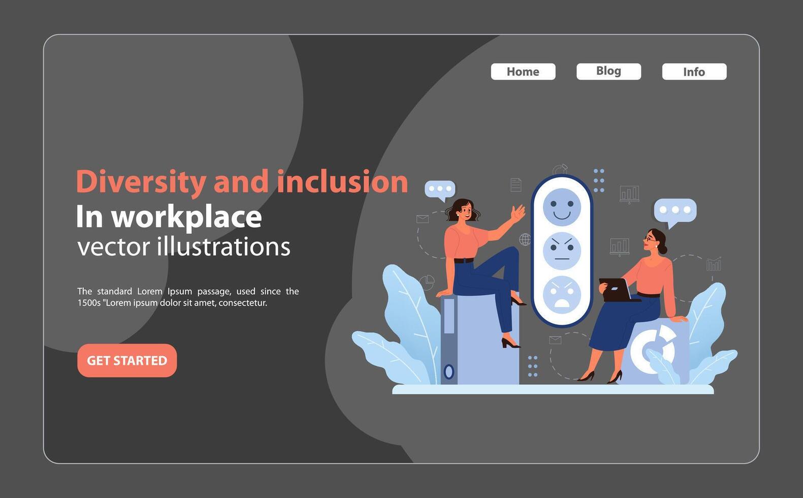 Digital feedback concept. Flat vector illustration