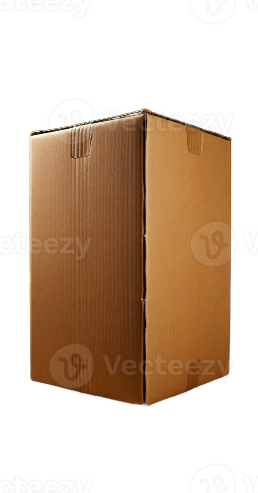 AI generated cardboard box isolated transparent background PNG