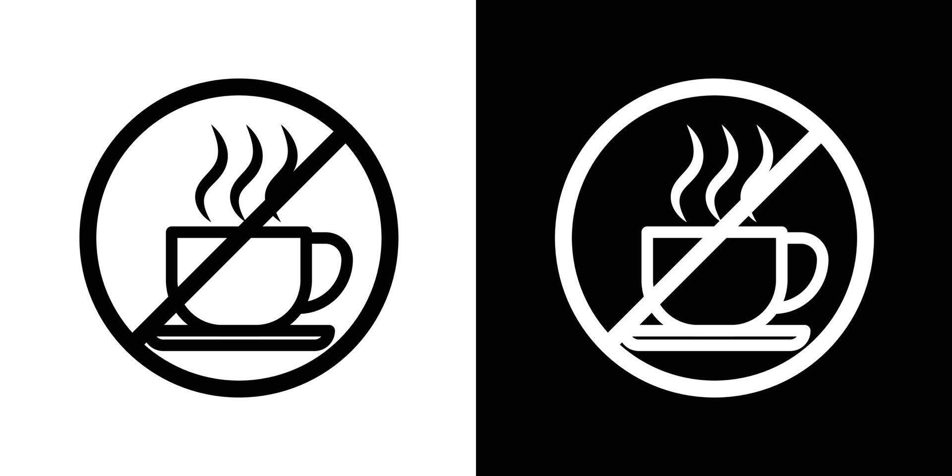 No coffee cup sign vector