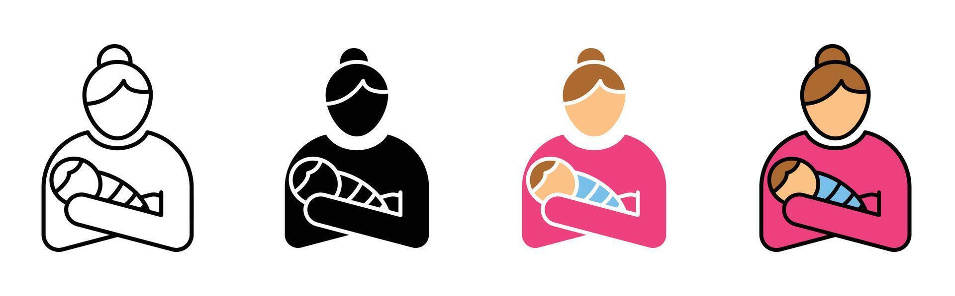 postnatal cuidado icono vector