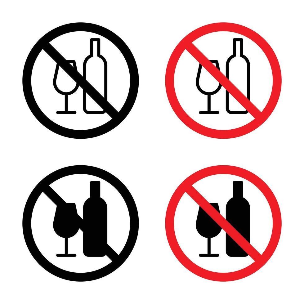 No alcohol sign vector