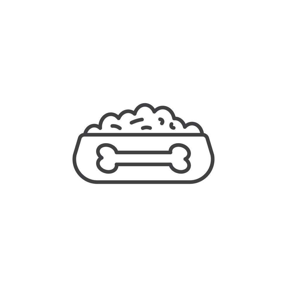 Dog feeding icon vector