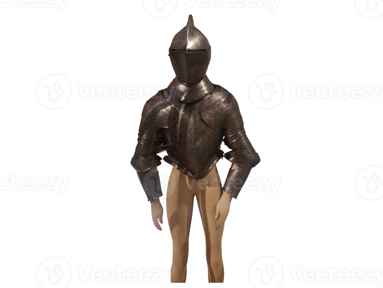 ancient armor from the Middle Ages on display png