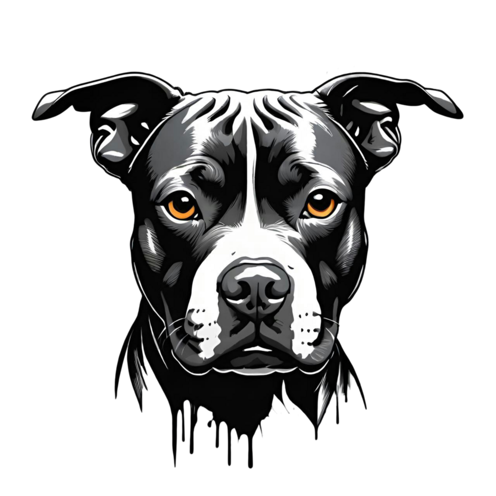 AI generated isolated pitbull png