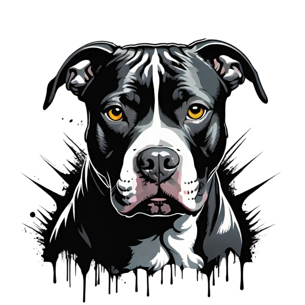 AI generated isolated pitbull png