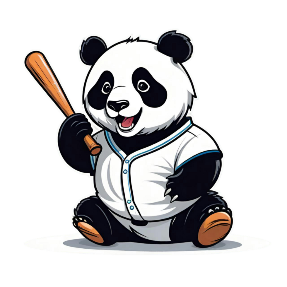 ai gegenereerd schattig panda spelen basketbal geïsoleerd png