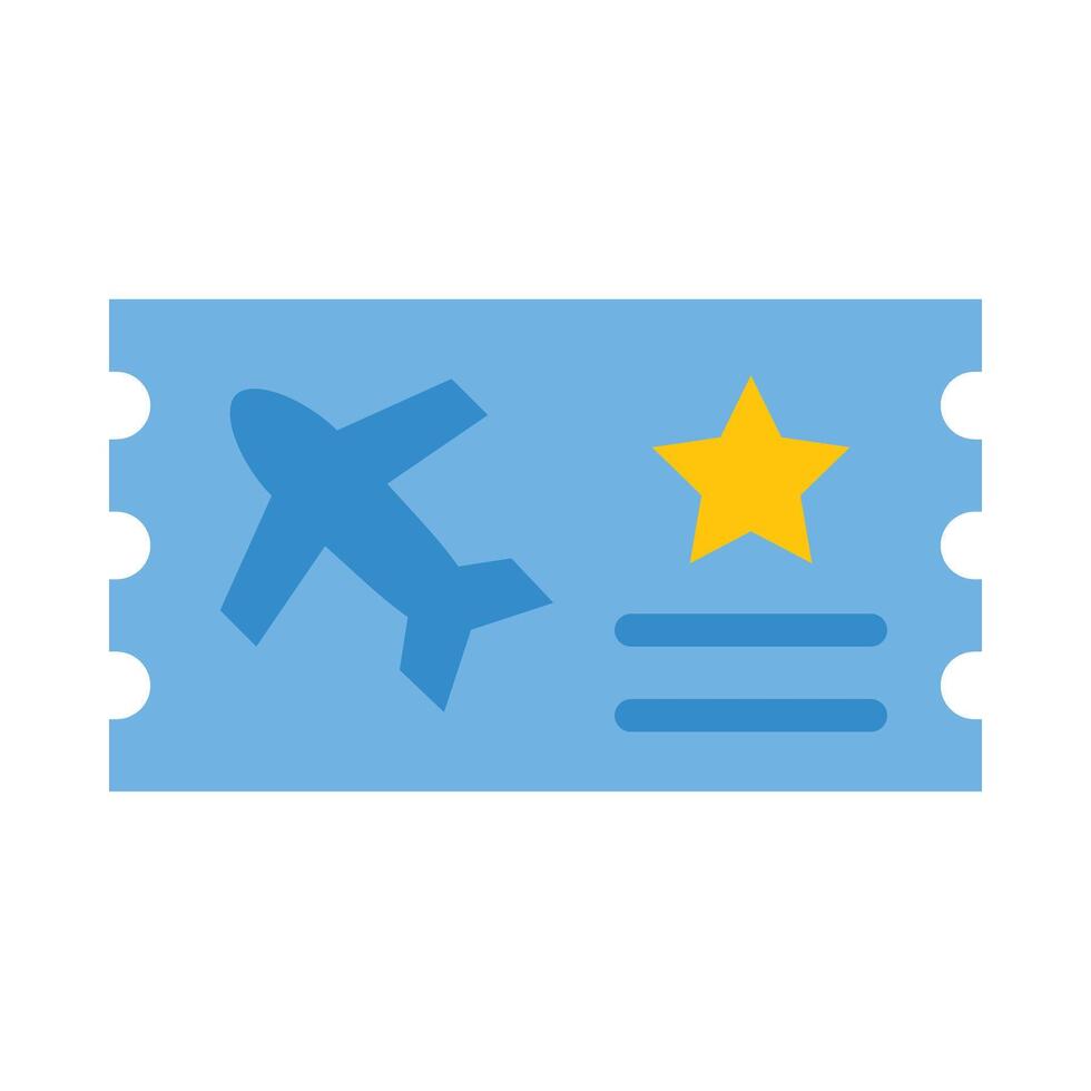 Airline Ticket Vector Flat Icon