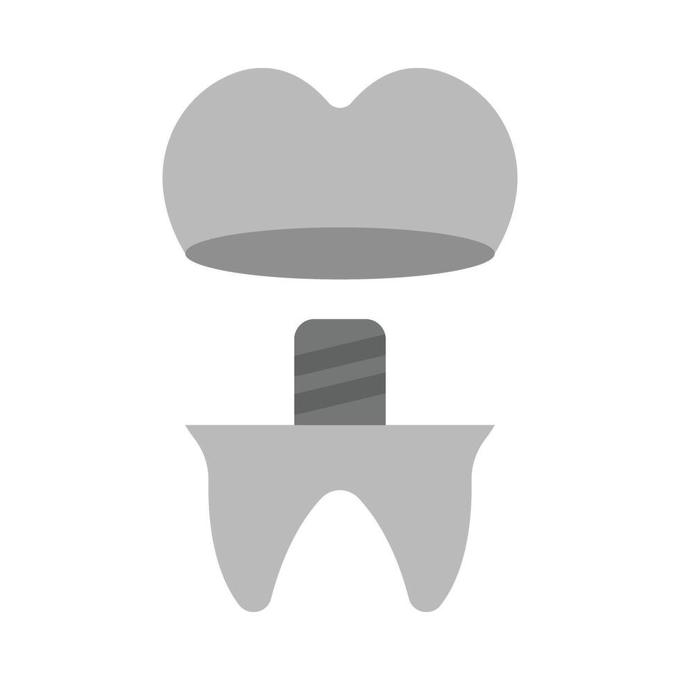 dental corona vector plano icono