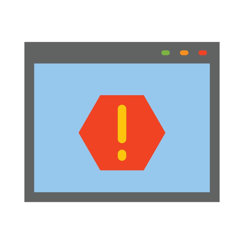 error vector plano icono