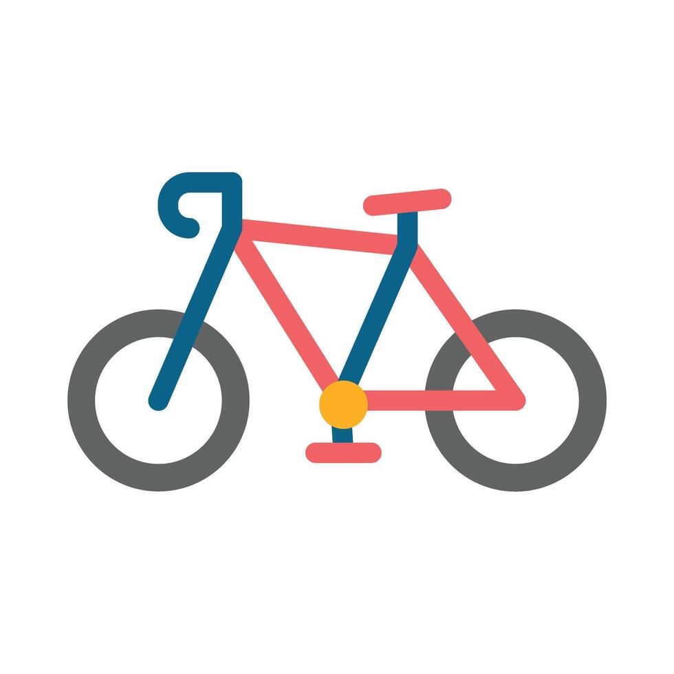 bicicleta vector plano icono