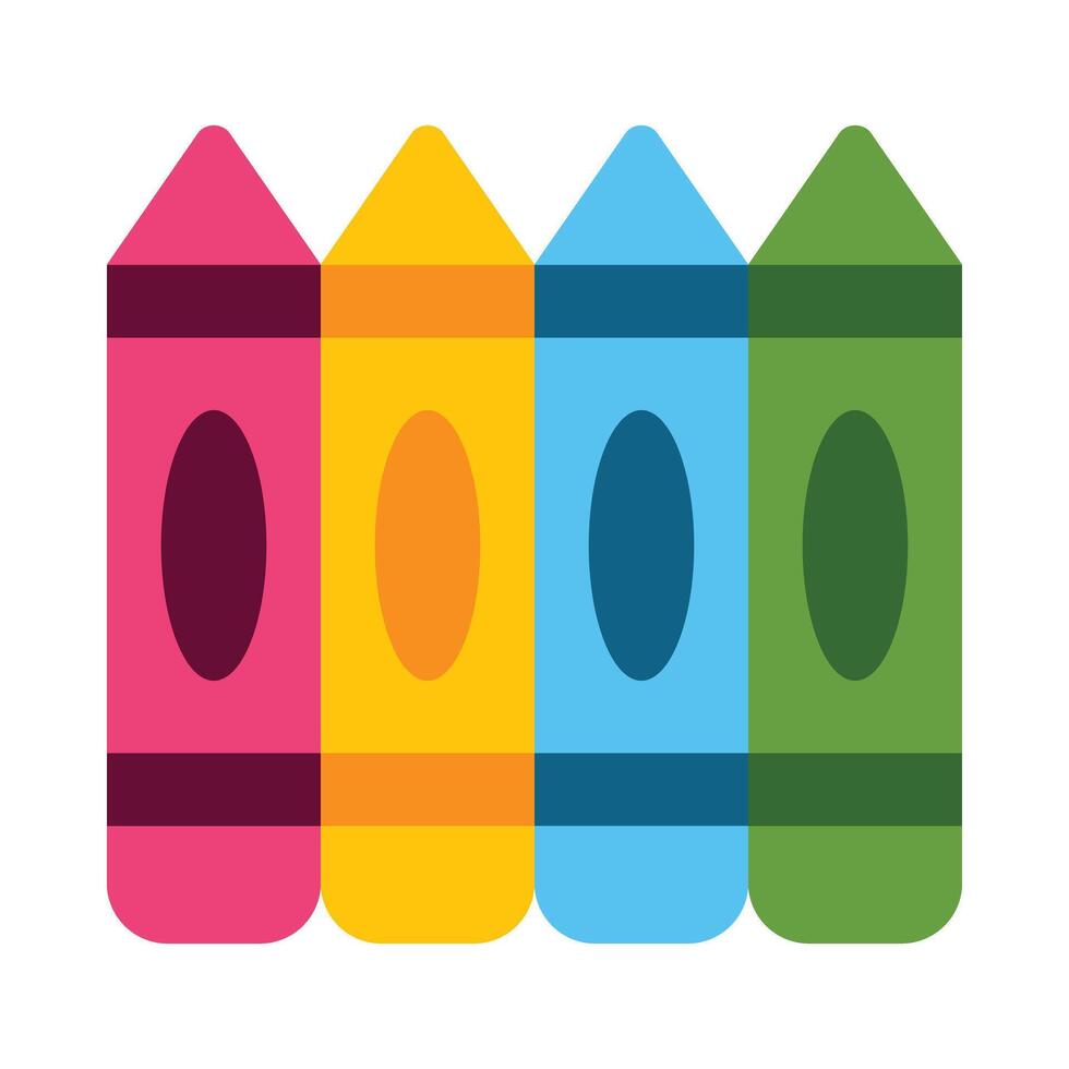 Crayon Vector Flat Icon