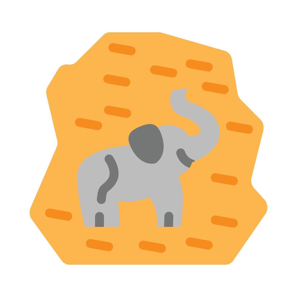 Cave Painting Vector Flat Icon