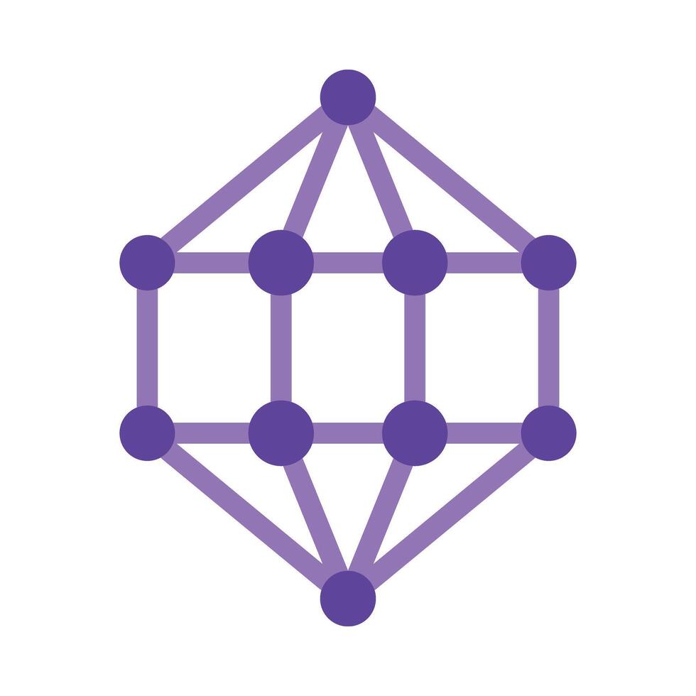 Nanocrystal Vector Flat Icon