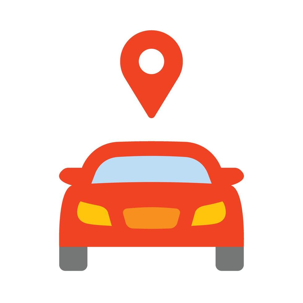 Connected Vehicle Vector Flat Icon