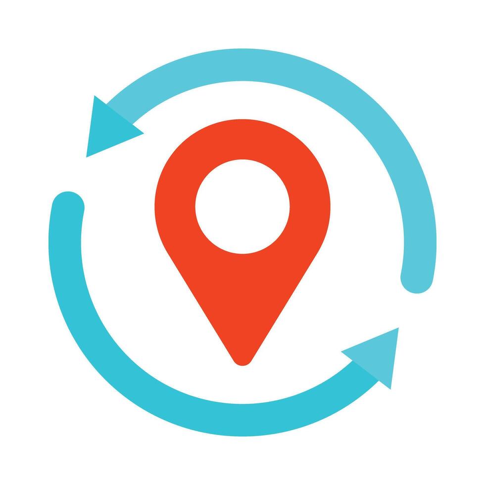 Refresh Location Vector Flat Icon