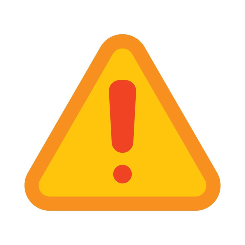 Caution Vector Flat Icon