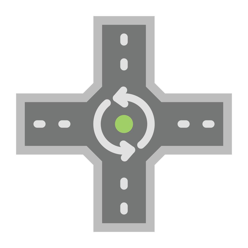 Roundabout Vector Flat Icon