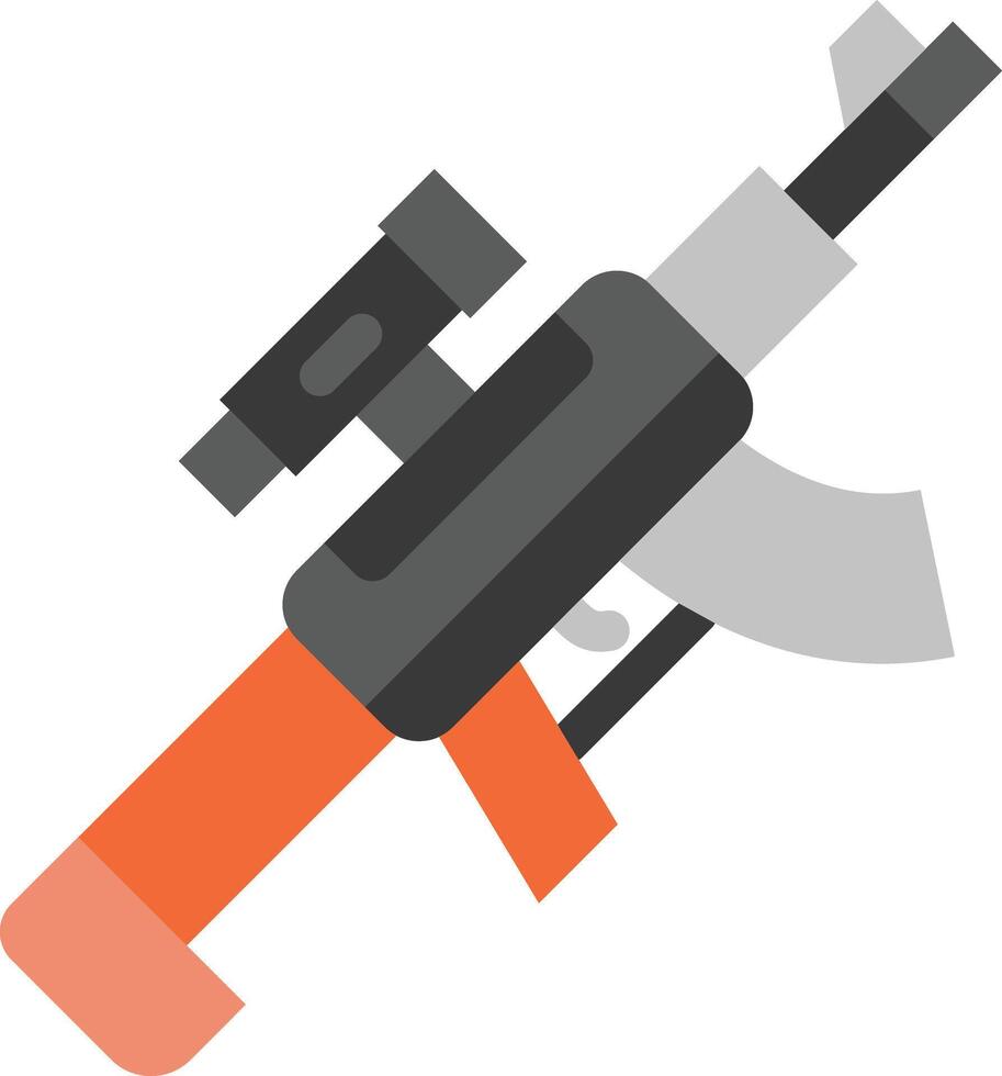 Light Machine Gun Vector Flat Icon
