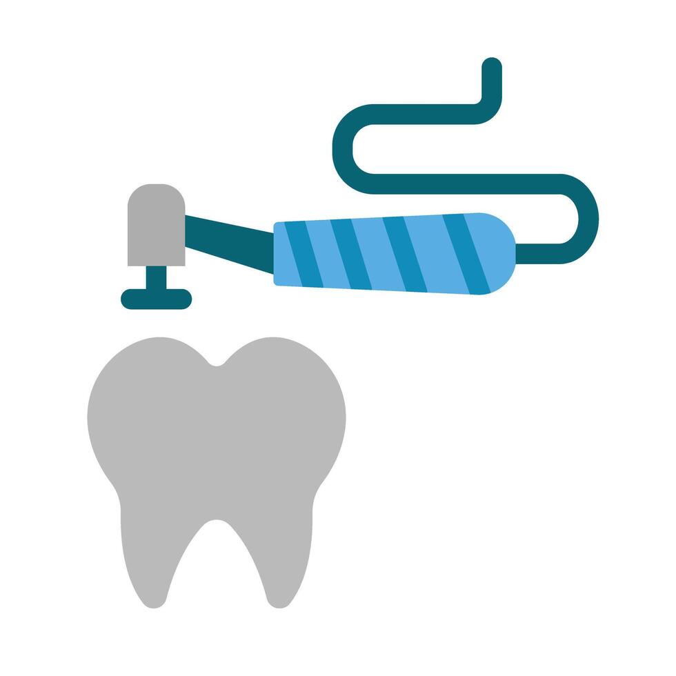 Dental Cleaning Vector Flat Icon