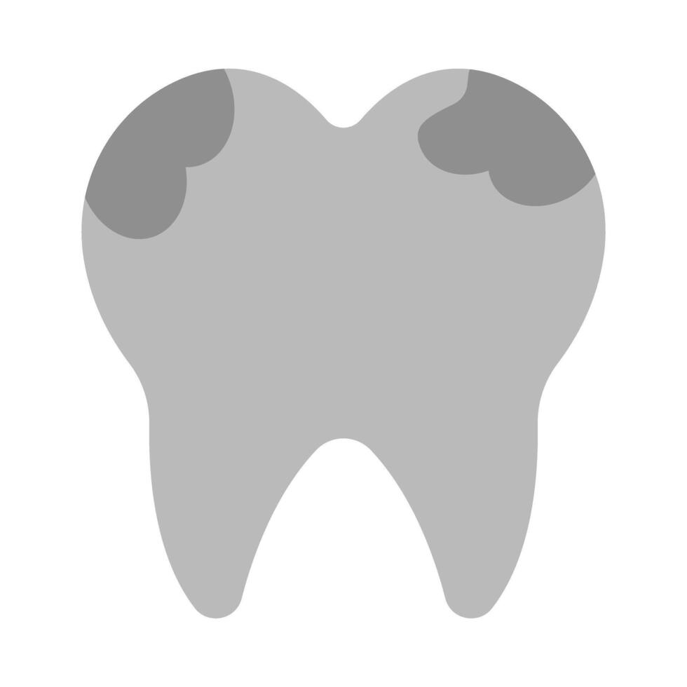 dental caries vector plano icono