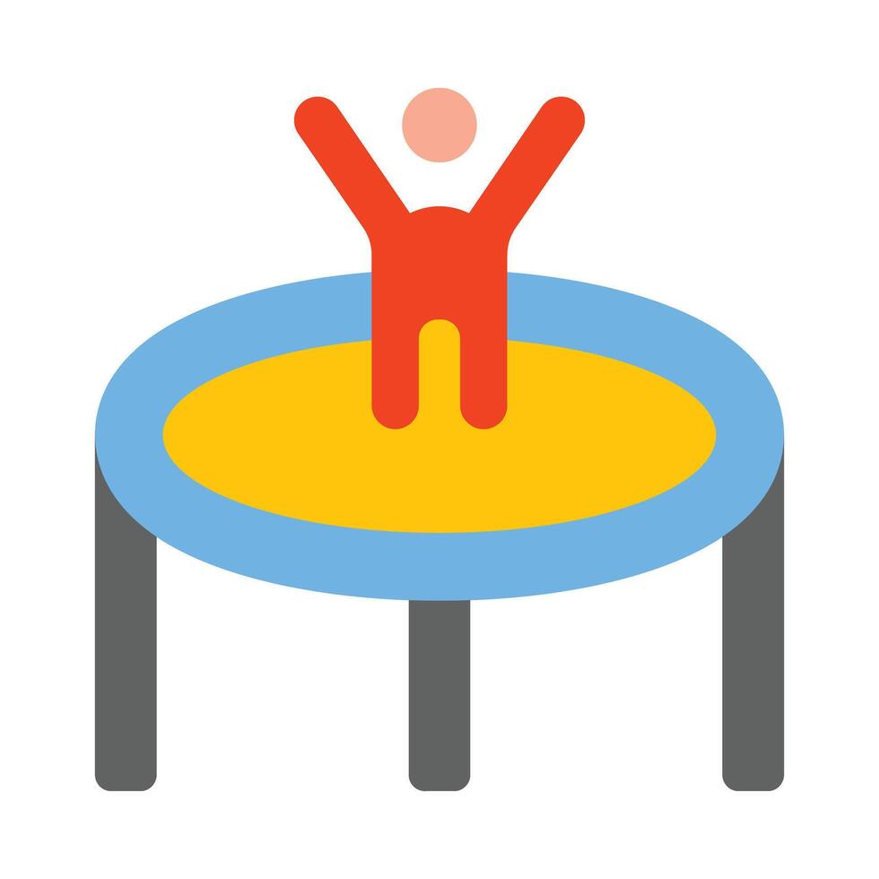 Trampoline Vector Flat Icon Design Vector Flat Icon Design