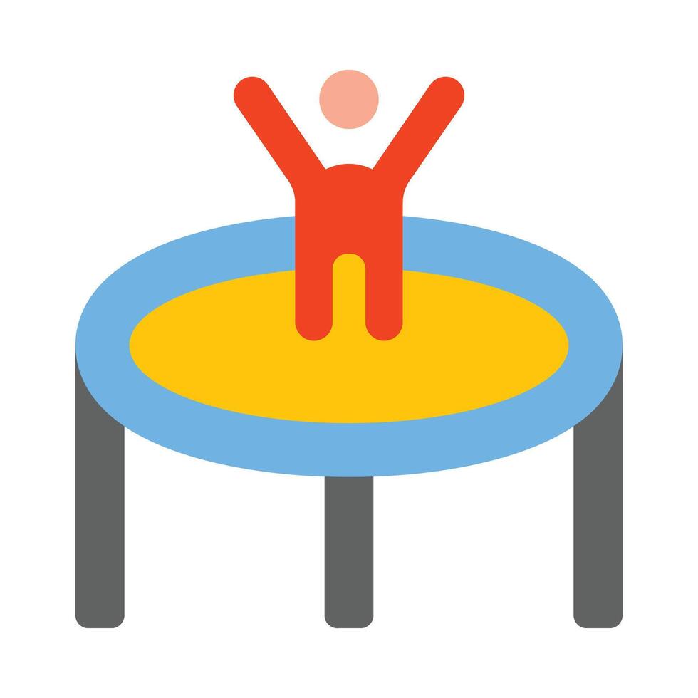 Trampoline Vector Flat Icon Design Vector Flat Icon Design