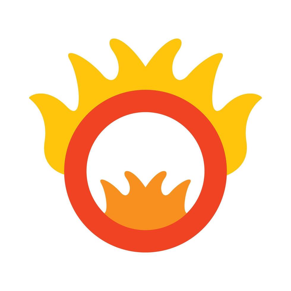 Ring Of Fire Vector Flat Icon Design Vector Flat Icon Design