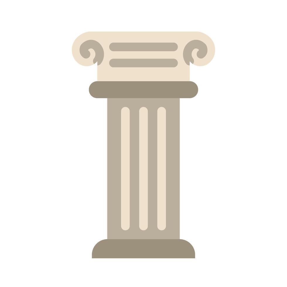 Greek Pillars Vector Flat Icon Design Vector Flat Icon Design
