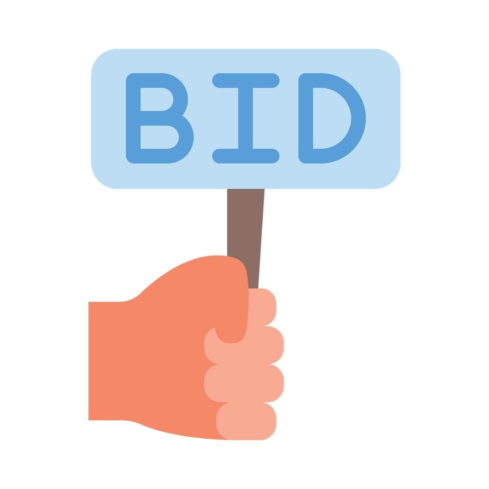 Bid Vector Flat Icon Design Vector Flat Icon Design