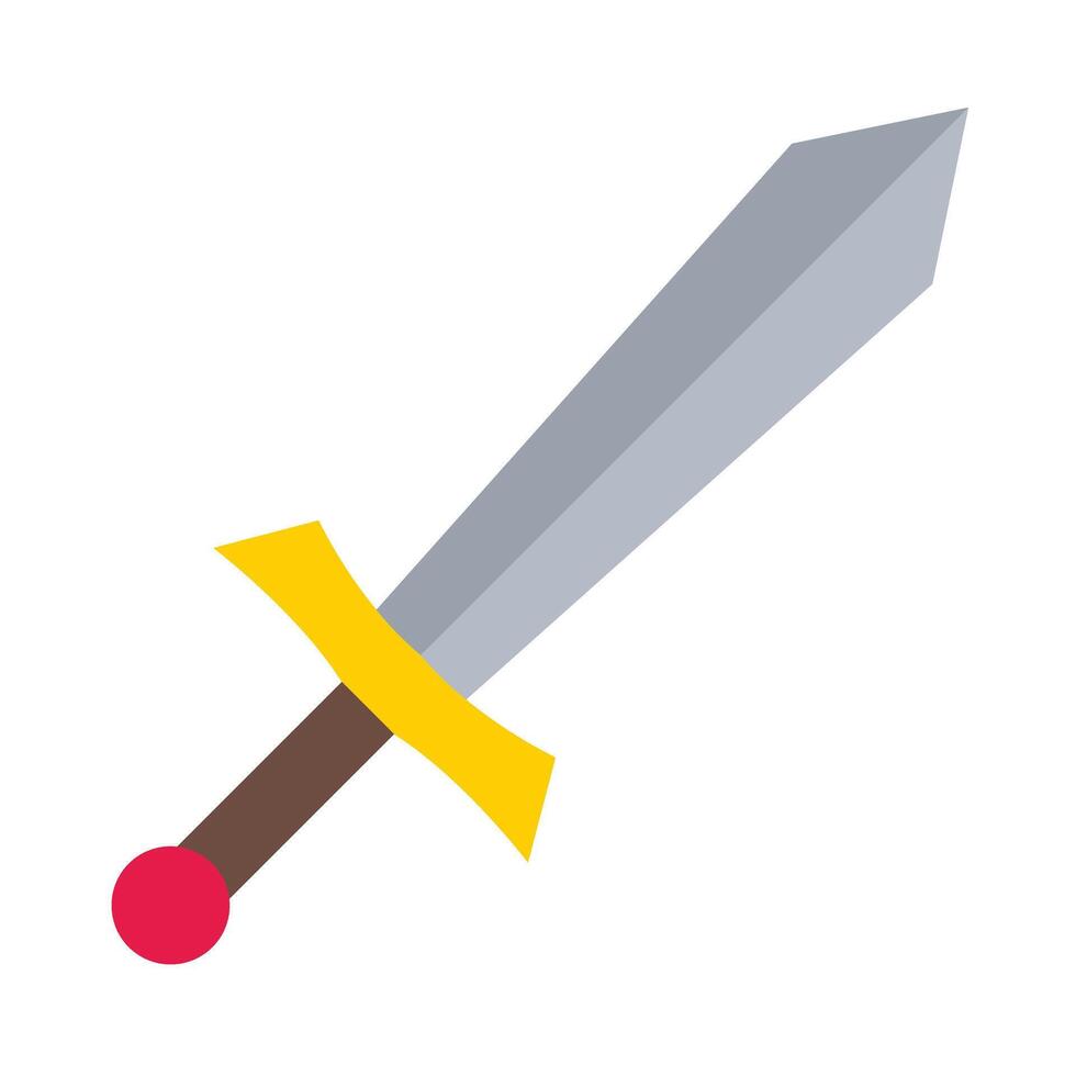 Sword Glyph Vector Flat Icon Design