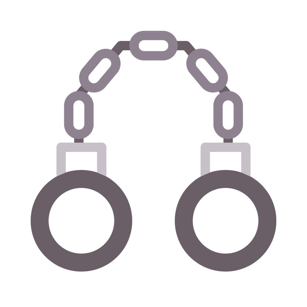Handcuffs Glyph Vector Flat Icon Design
