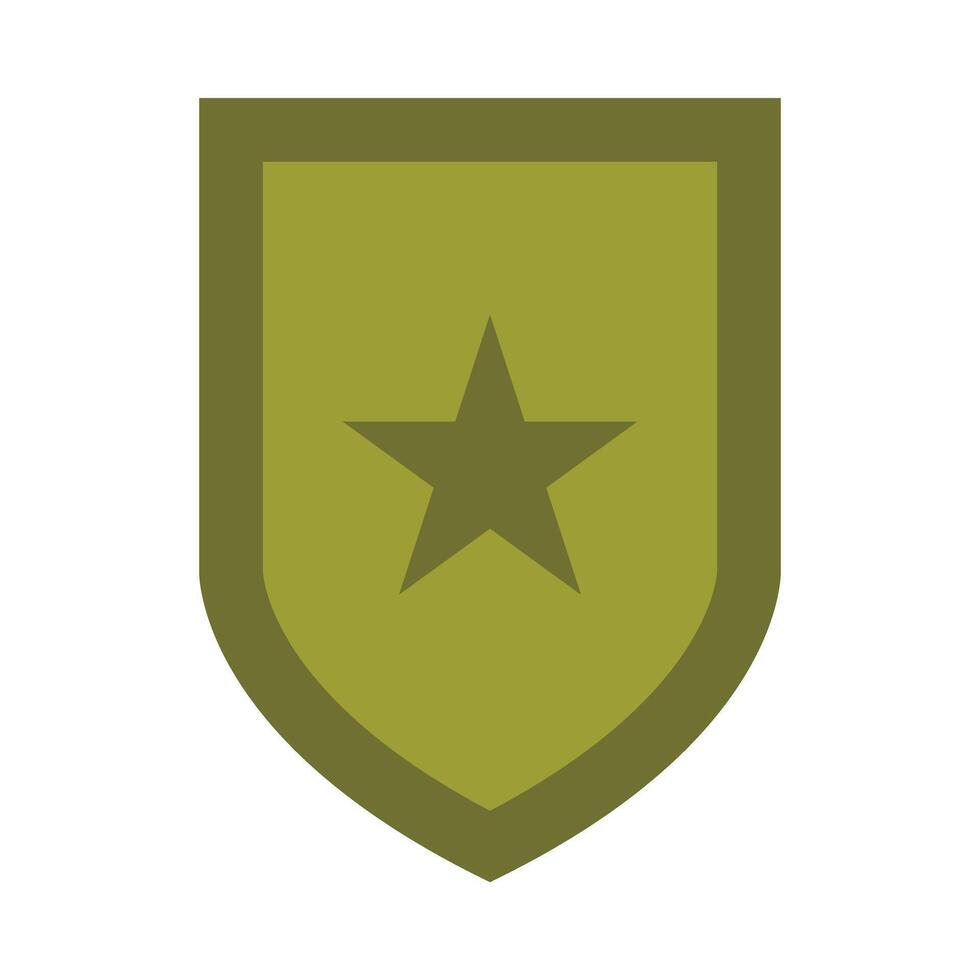 Shield Glyph Vector Flat Icon Design