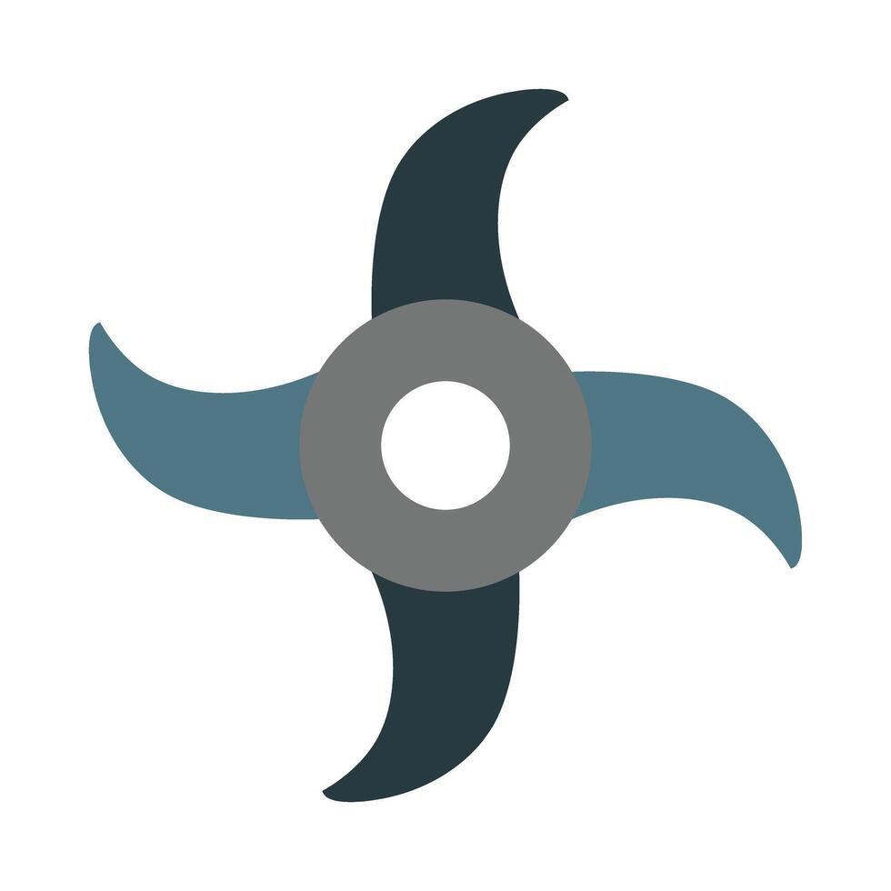 Shuriken Glyph Vector Flat Icon Design