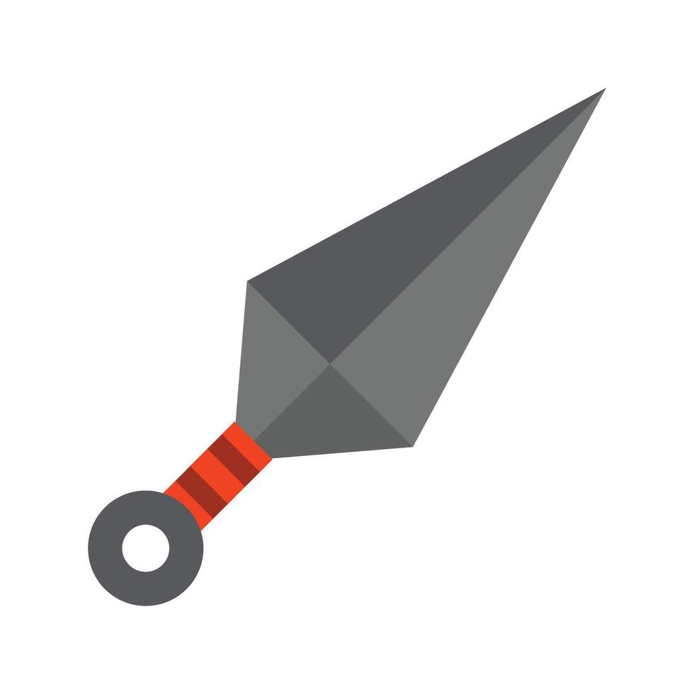 Kunai Glyph Vector Flat Icon Design