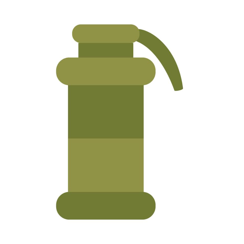 Smoke Grenade Glyph Vector Flat Icon Design