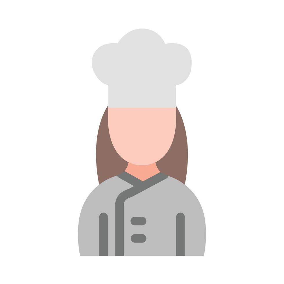 Lady Chef Vector Flat Icon Design Vector Flat Icon Design