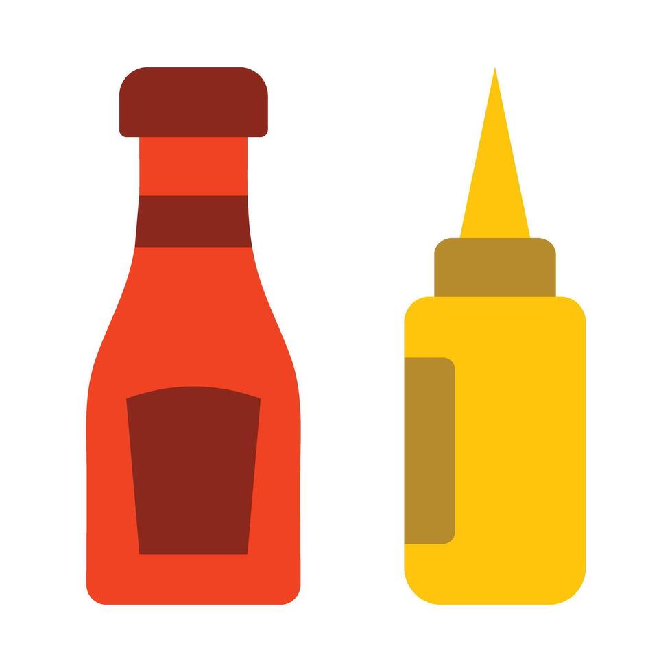 Ketchup Vector Flat Icon Design Vector Flat Icon Design