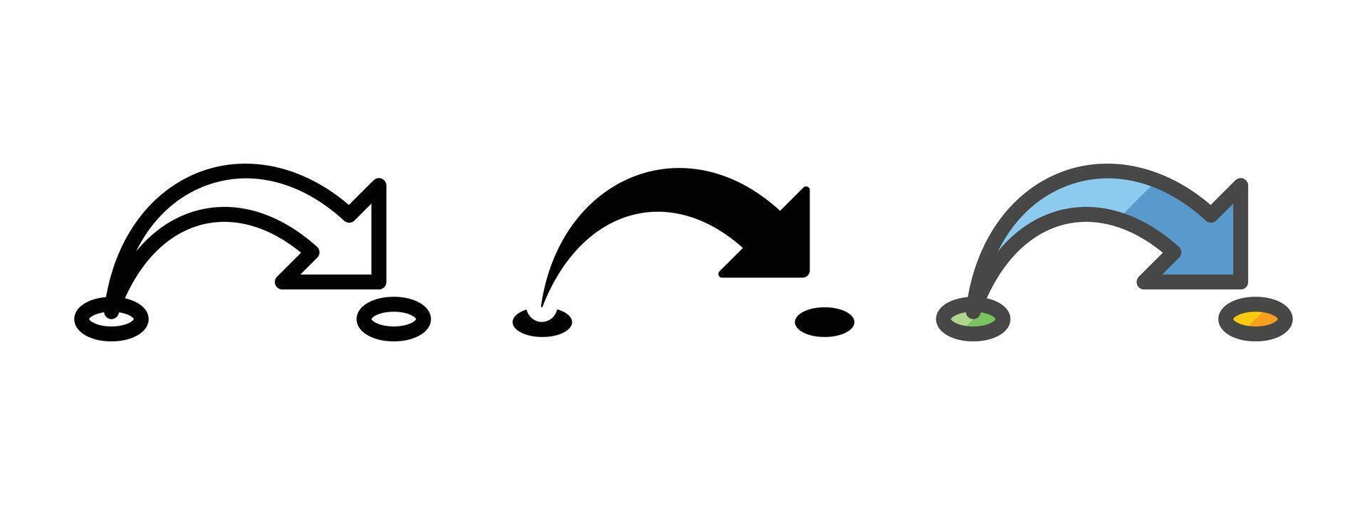 Multipurpose Destination Vector Icon in Outline, Glyph, Filled Outline Style