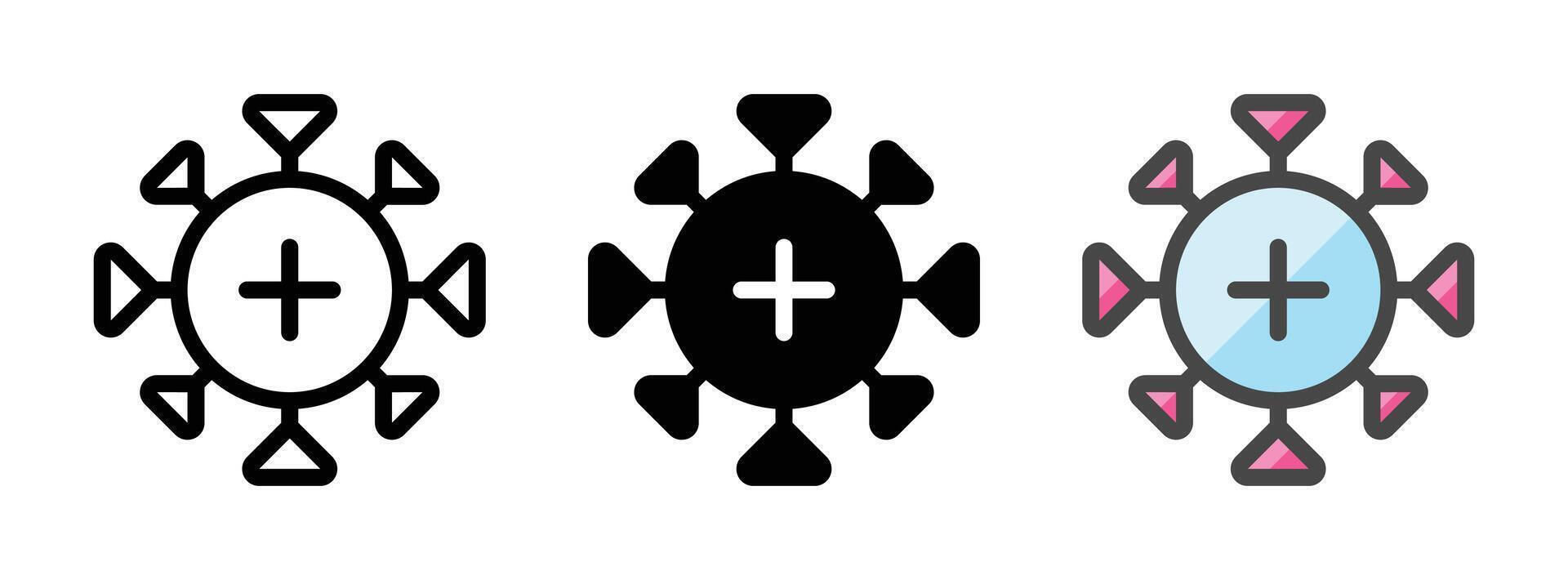 Multipurpose Positive Vector Icon in Outline, Glyph, Filled Outline Style
