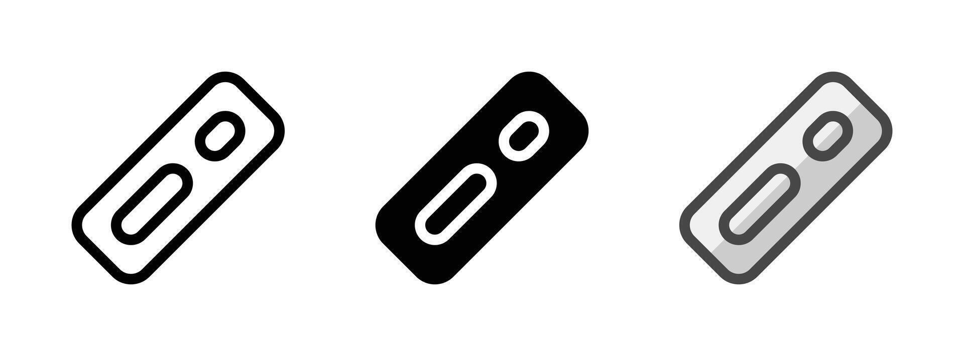 Multipurpose Rapid Test Vector Icon in Outline, Glyph, Filled Outline Style