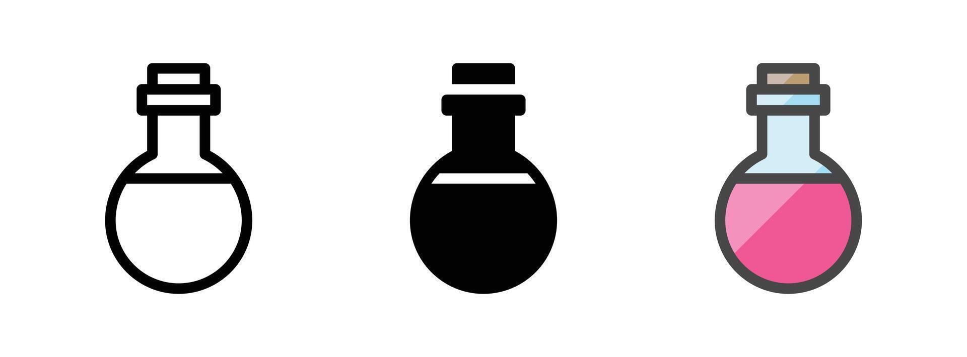 Multipurpose Bottle Vector Icon in Outline, Glyph, Filled Outline Style