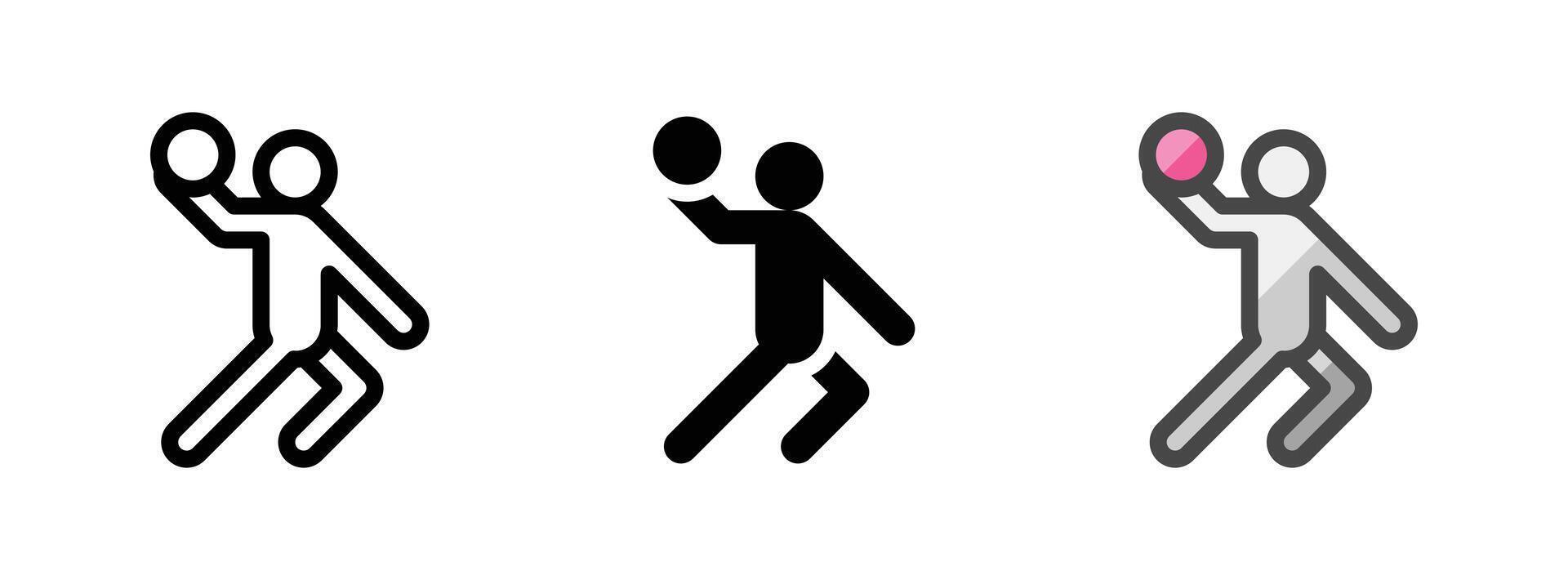 Multipurpose Handball Vector Icon in Outline, Glyph, Filled Outline Style