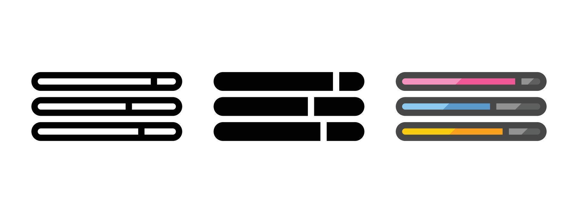 Multipurpose Stats Vector Icon in Outline, Glyph, Filled Outline Style