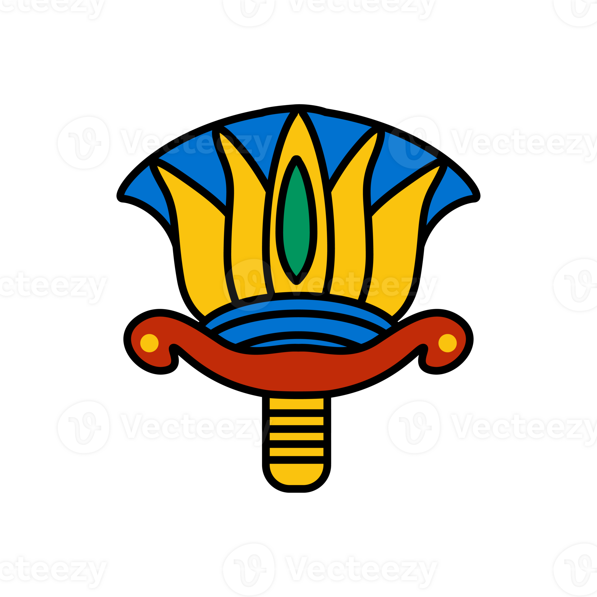 Lotus flower. Cartoon Egyptian Lotus Icon. 42117614 PNG