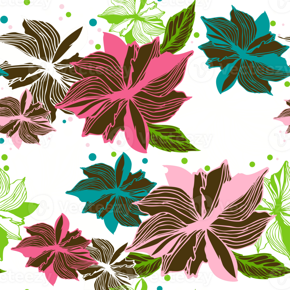 Floral Border seamless pattern png