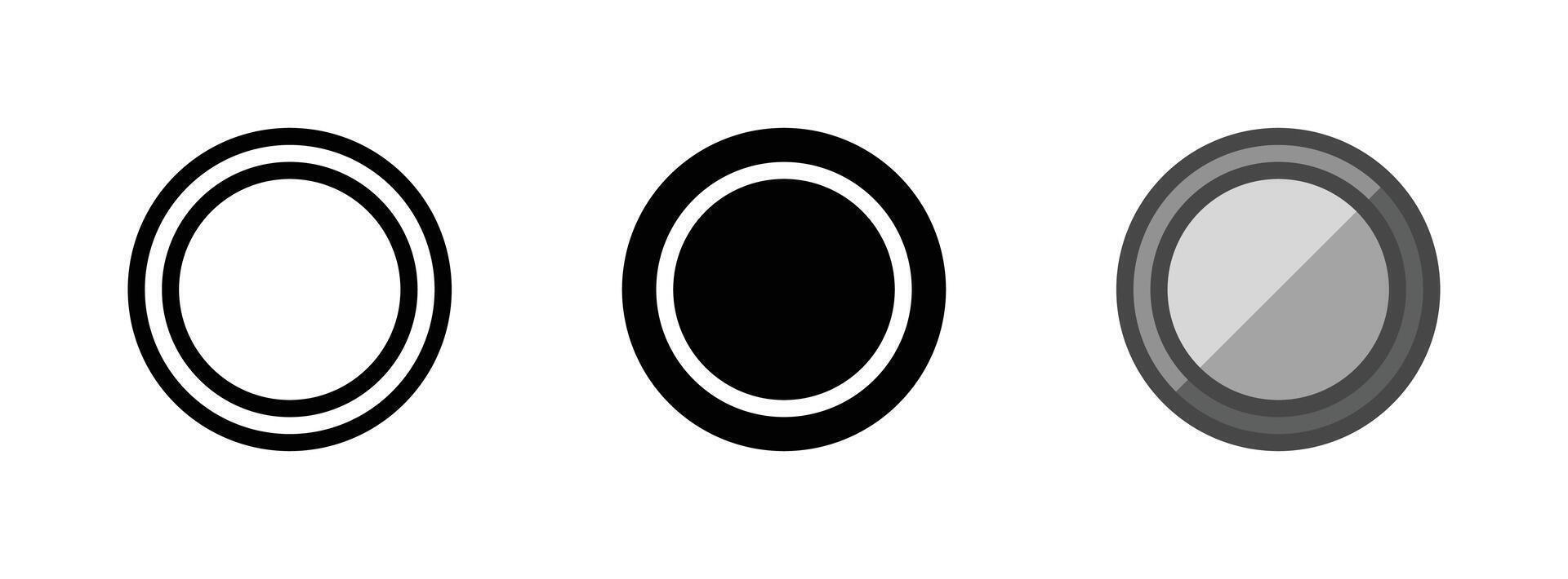 Multipurpose Unavailable Status Vector Icon in Outline, Glyph, Filled Outline Style