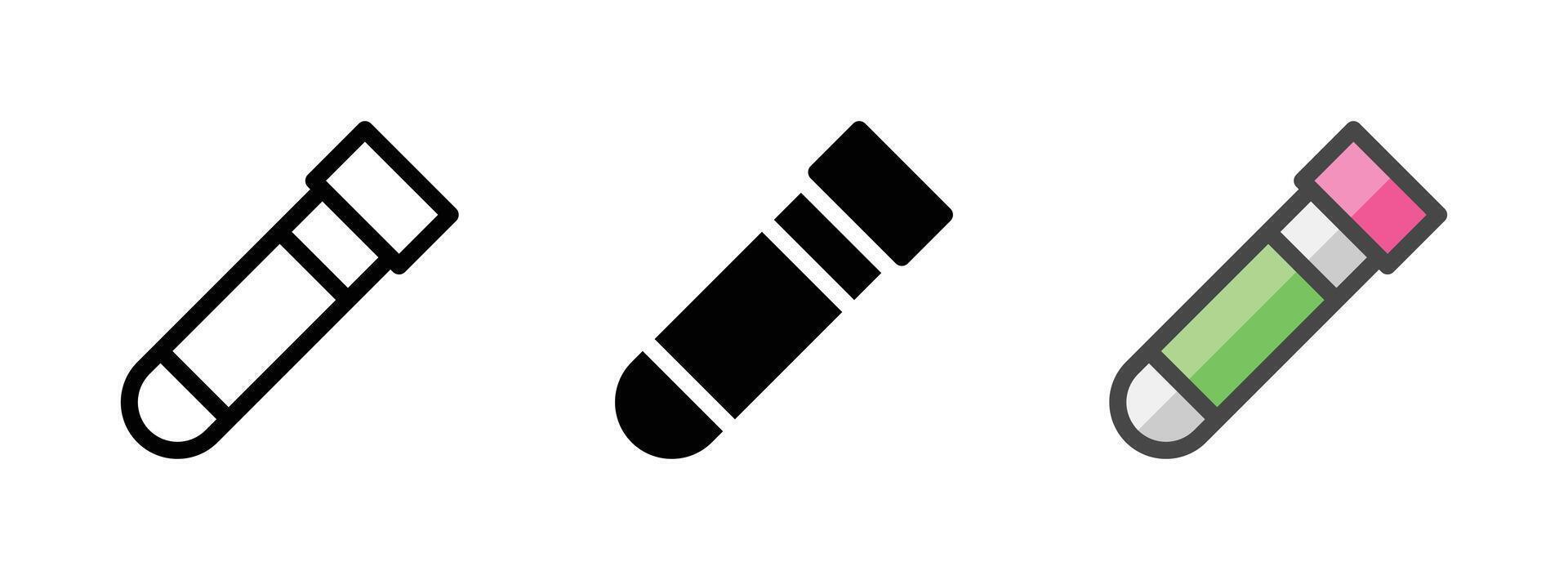 Multipurpose Test Tube Vector Icon in Outline, Glyph, Filled Outline Style