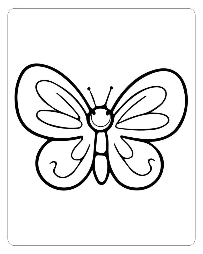 Cute Butterfly vector, Butterfly black and white vector